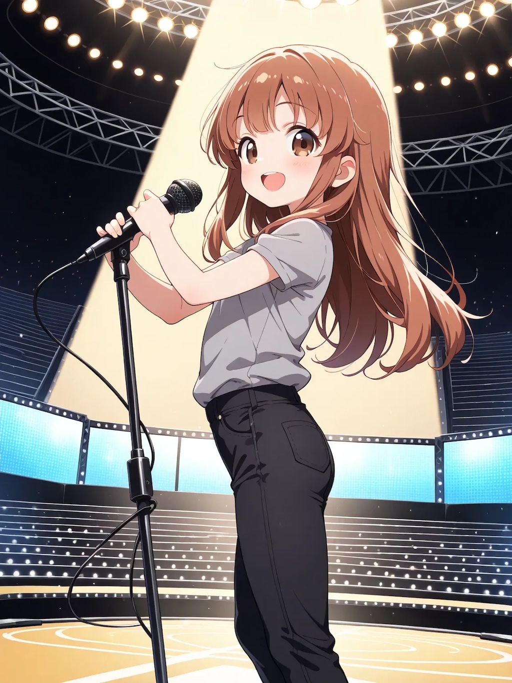 練習中のかえでちゃん