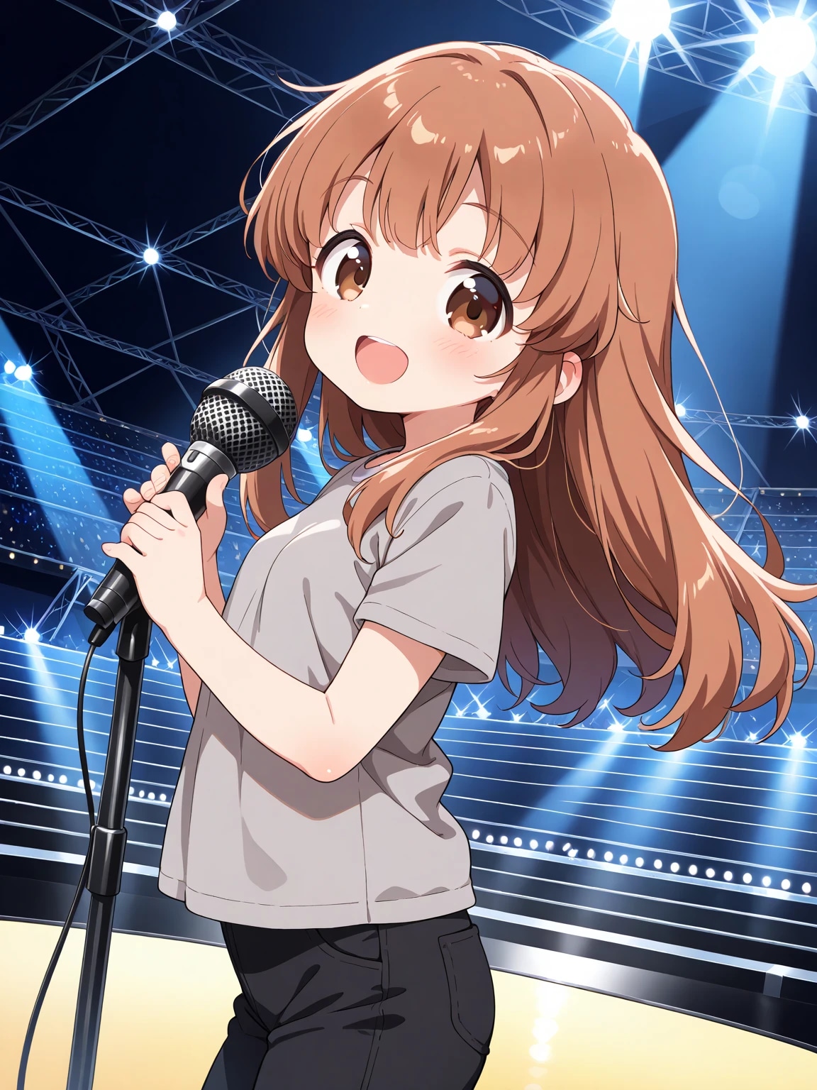 練習中のかえでちゃん