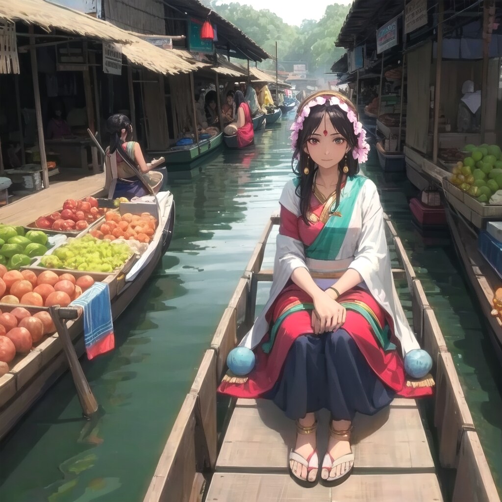 東南アジアの水上市場