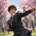 花見の場所取り 2枚目