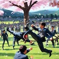 花見の場所取り 4枚目