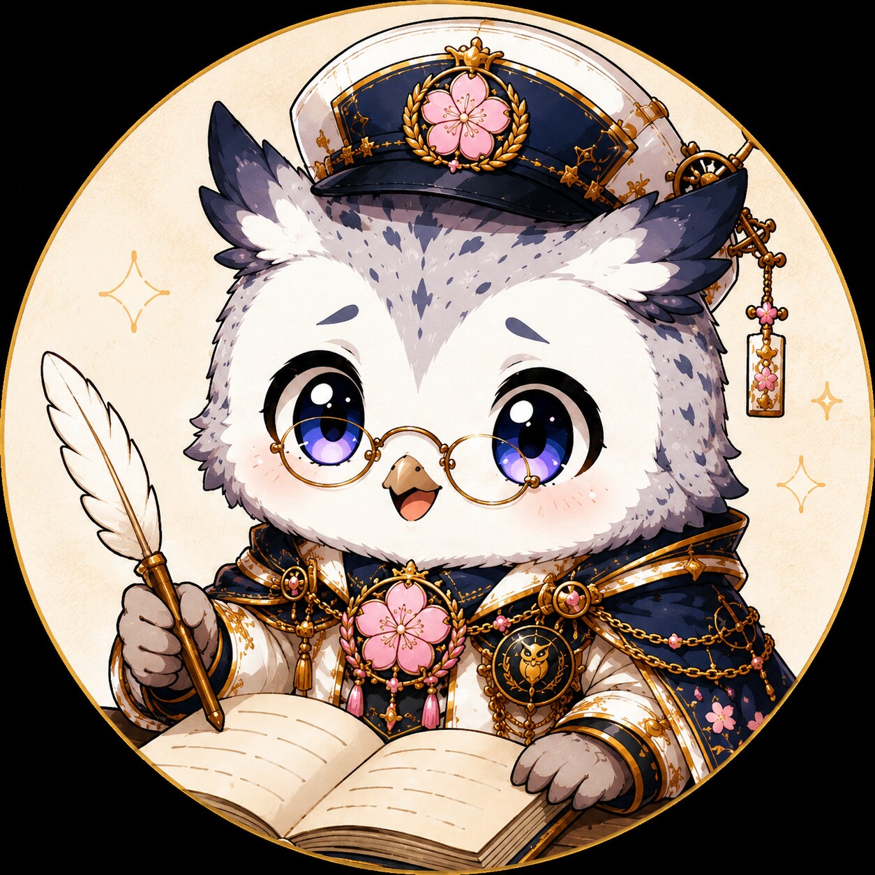 フクロル通信侯のアイコン用イラスト（フリー素材）