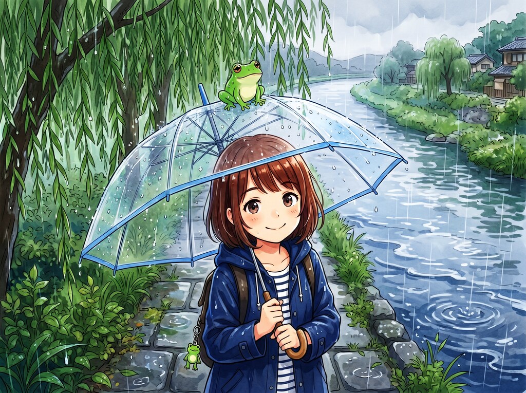 柳に蛙