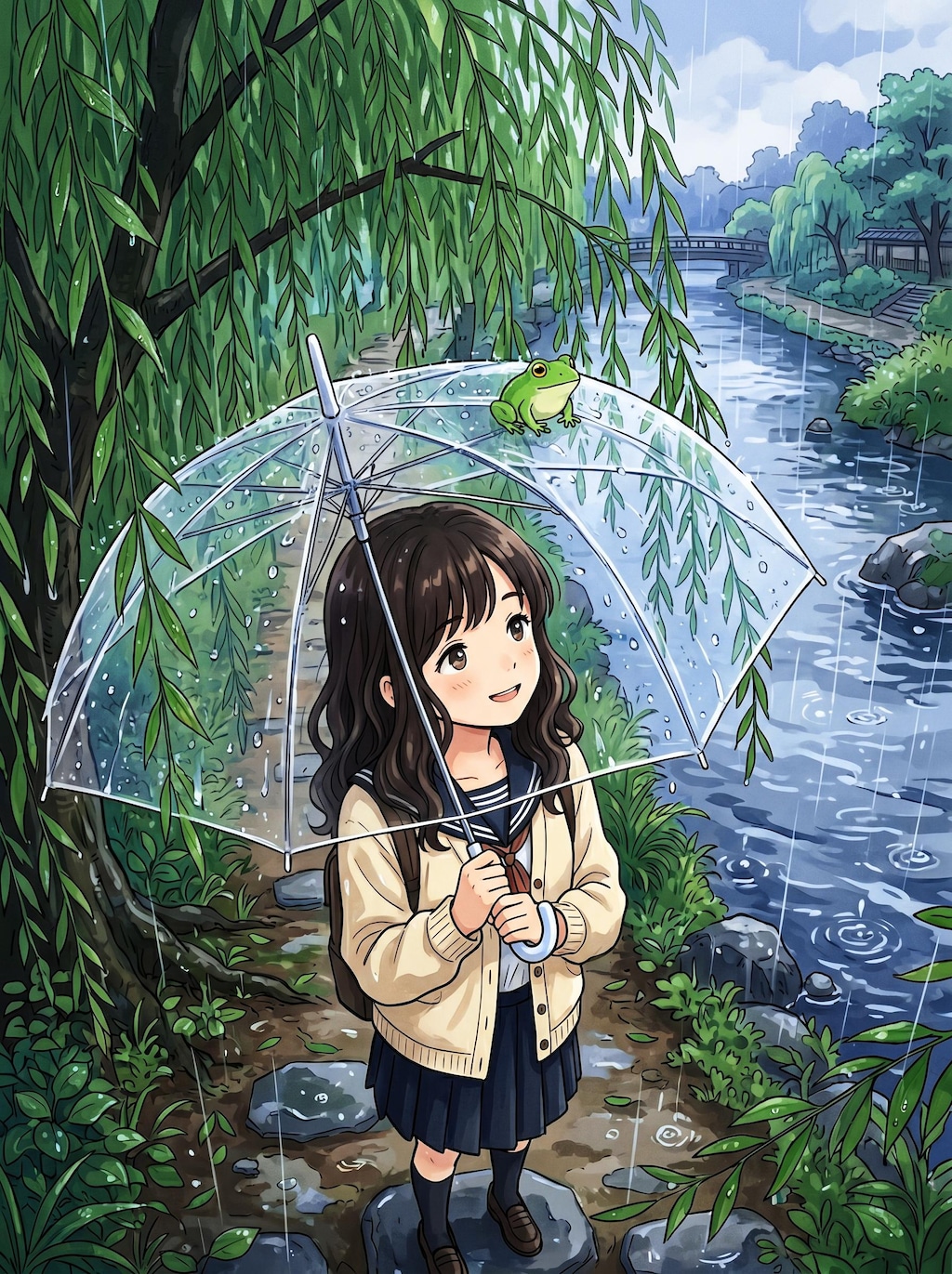 柳に蛙