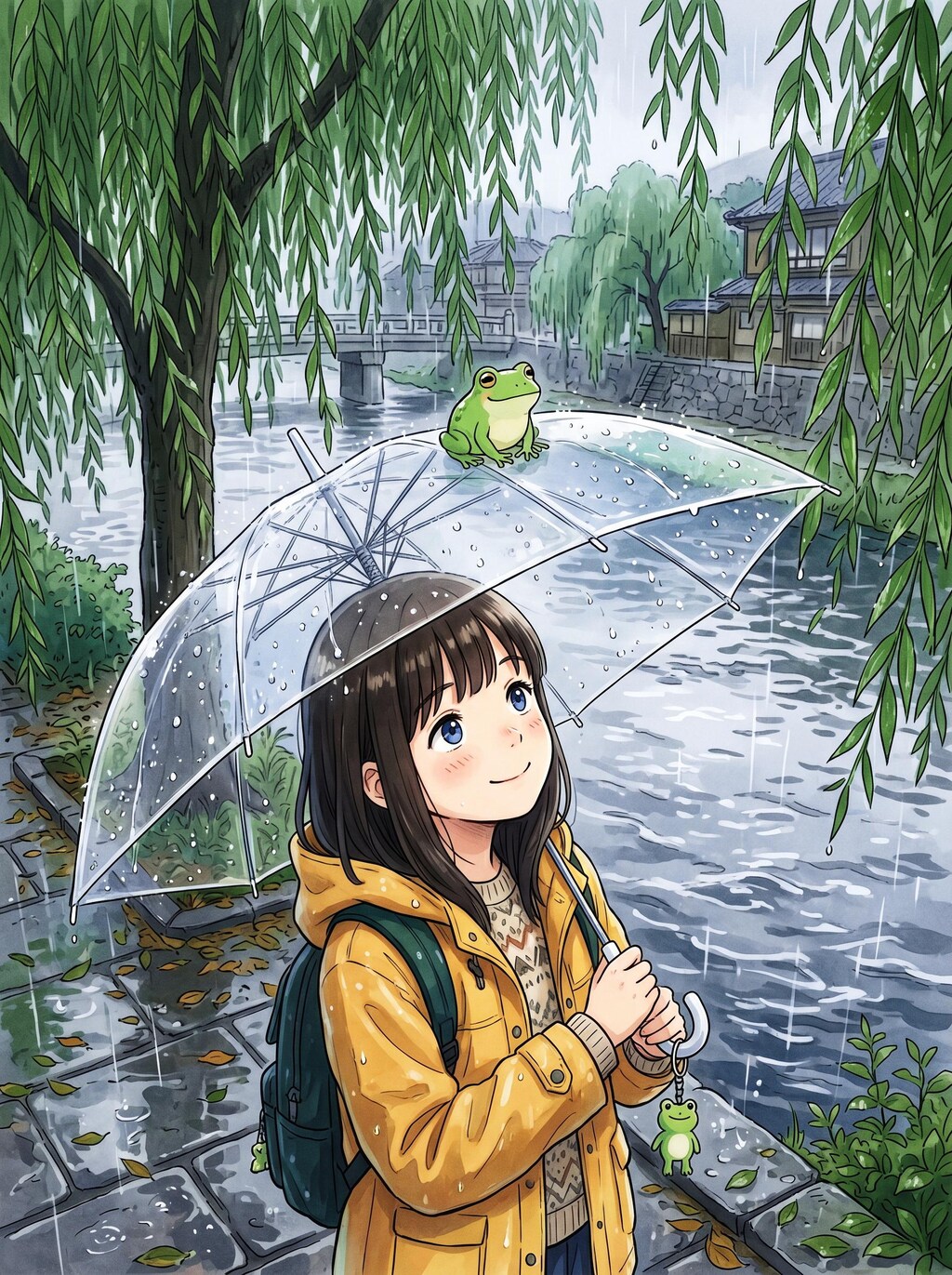 柳に蛙