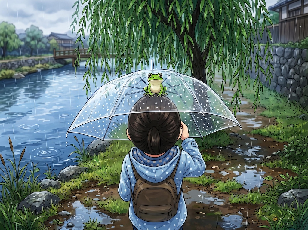 柳に蛙