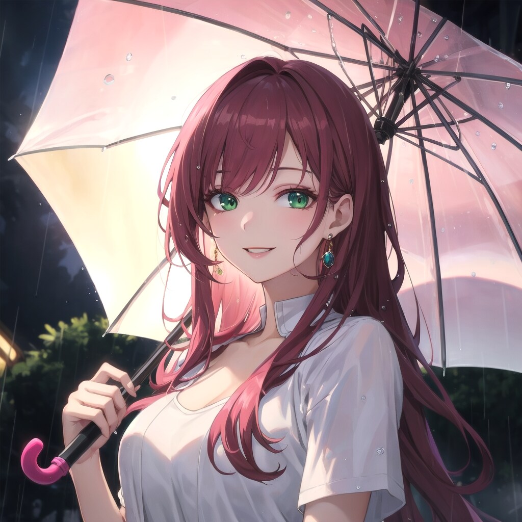 傘の中の微笑み