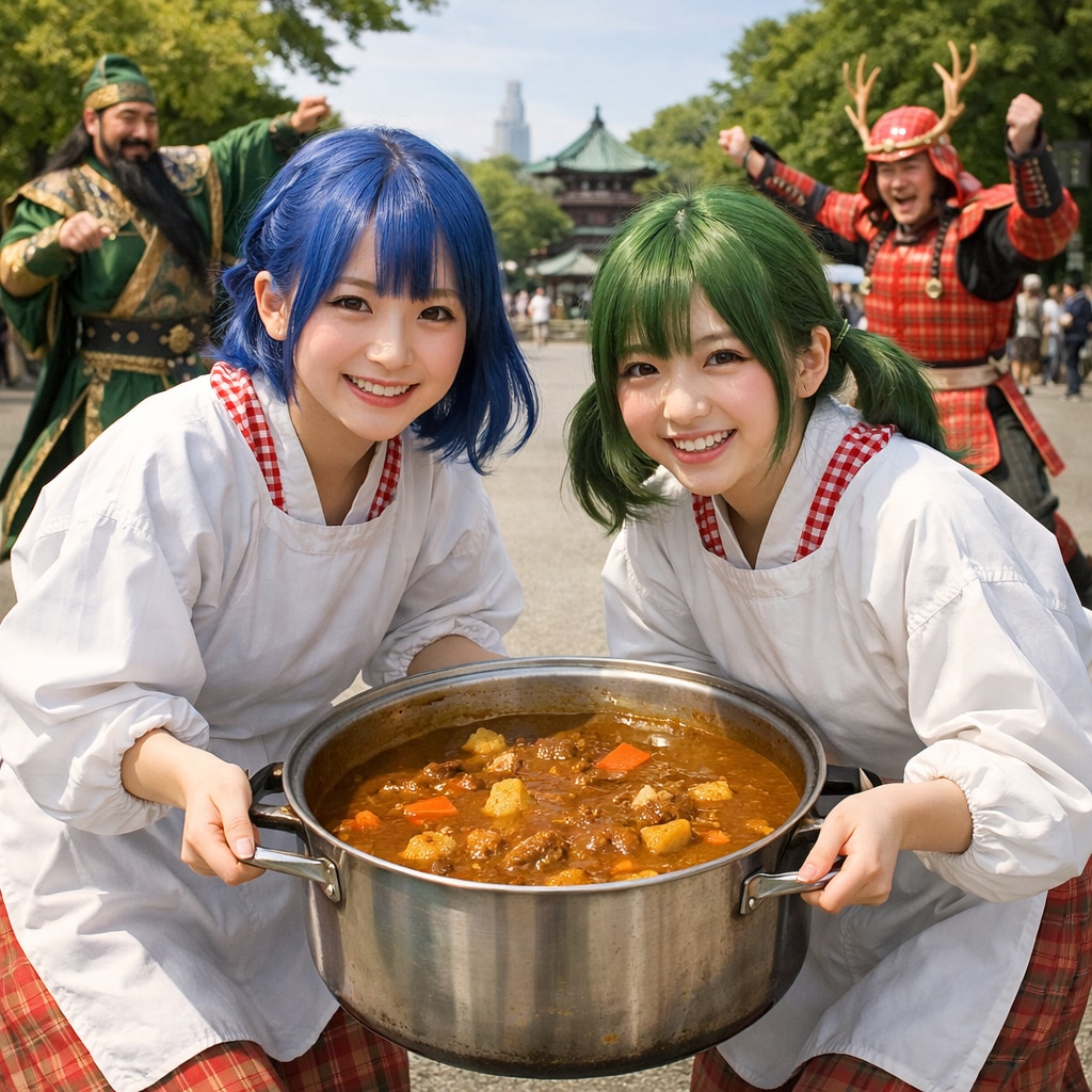 カレーを運ぶ女の子