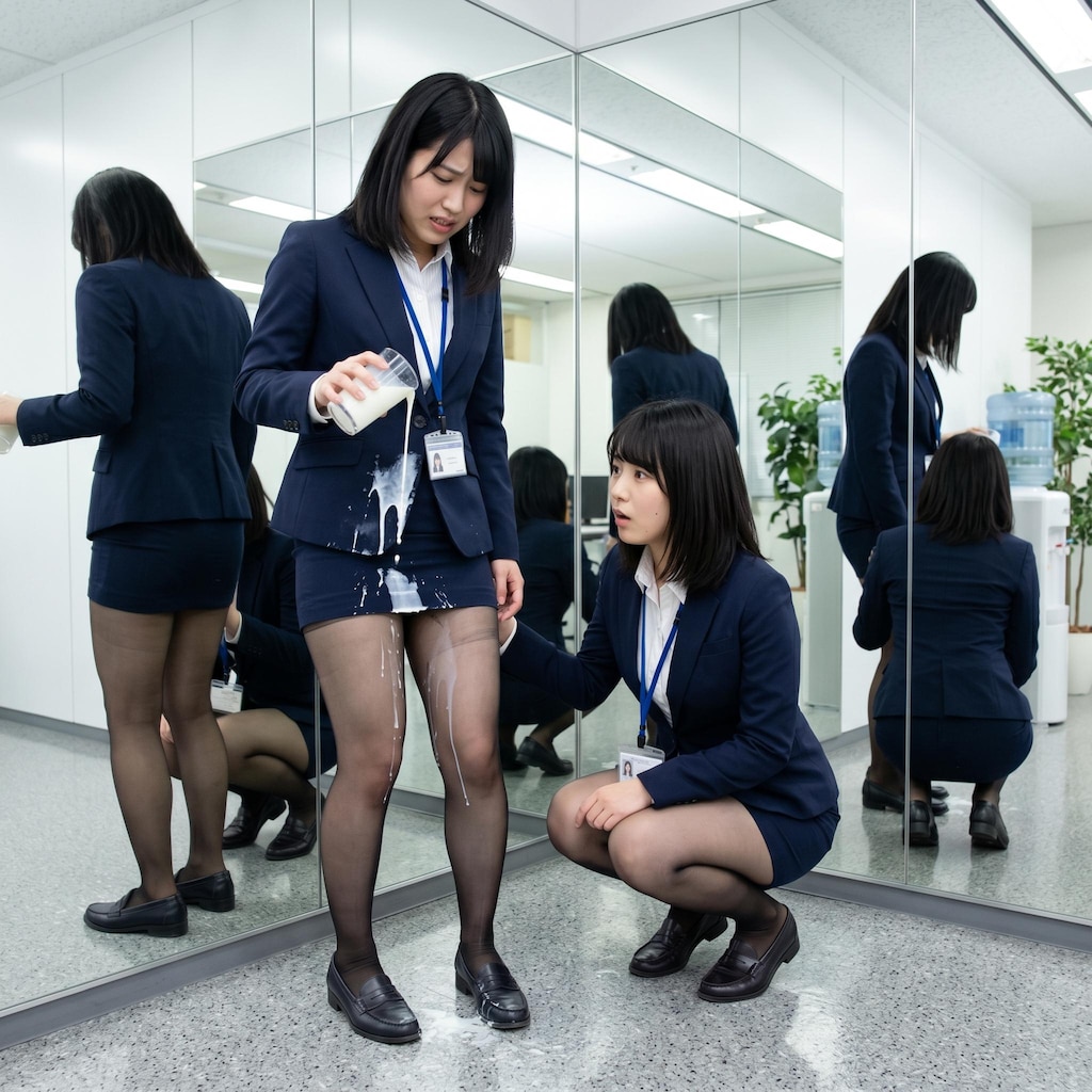 服にかかっちゃった