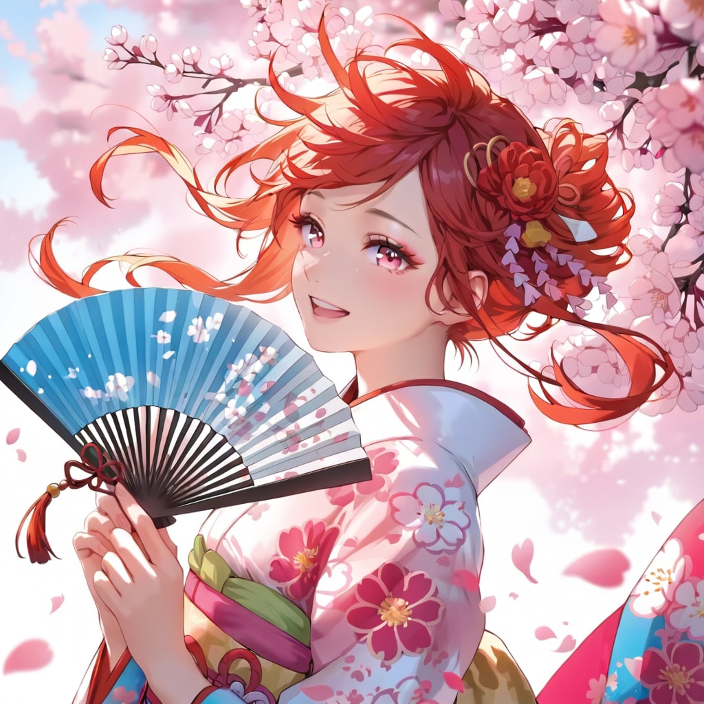 春風に舞う髪
