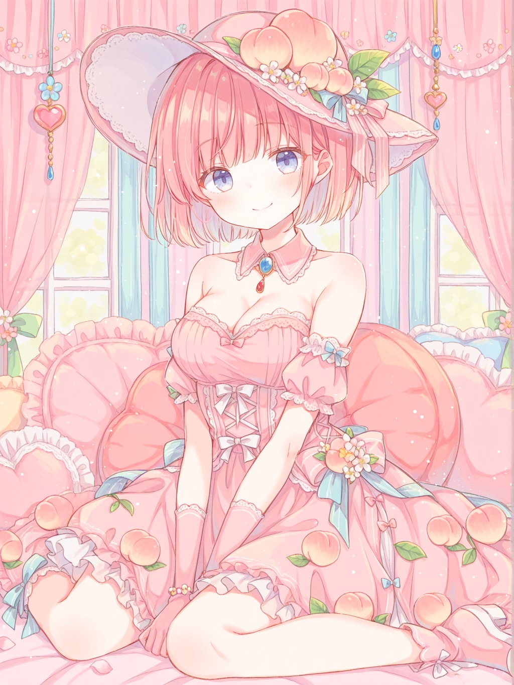 春色ピンクのガーリードレス