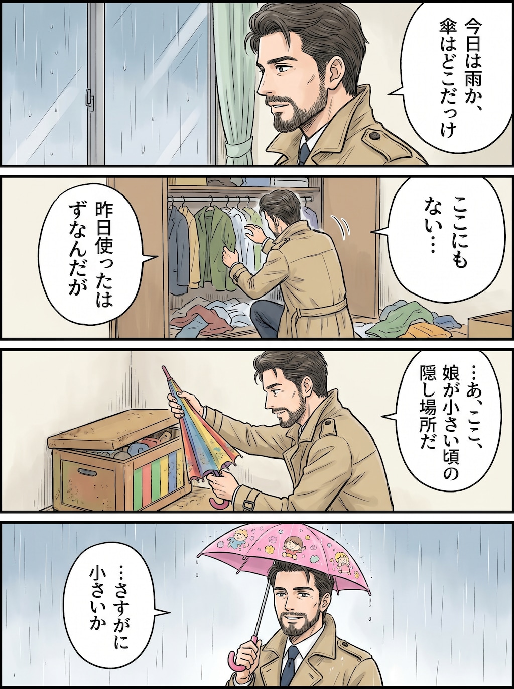 おじさんの傘探し