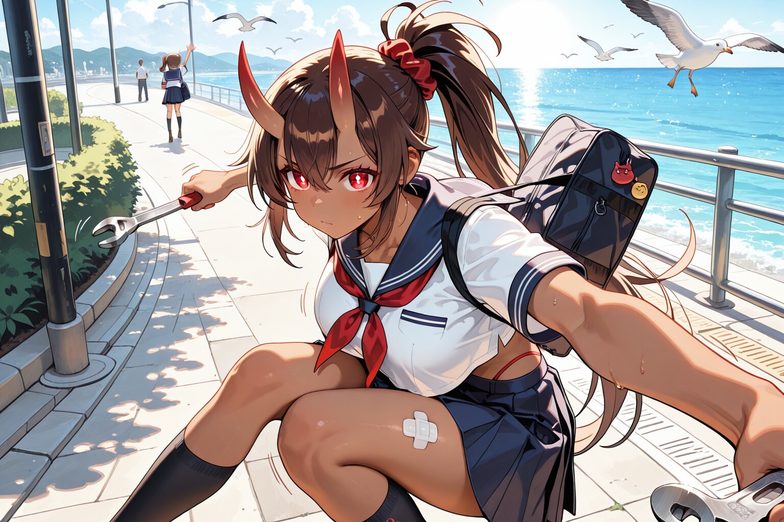 ブツを振り回している鬼の子