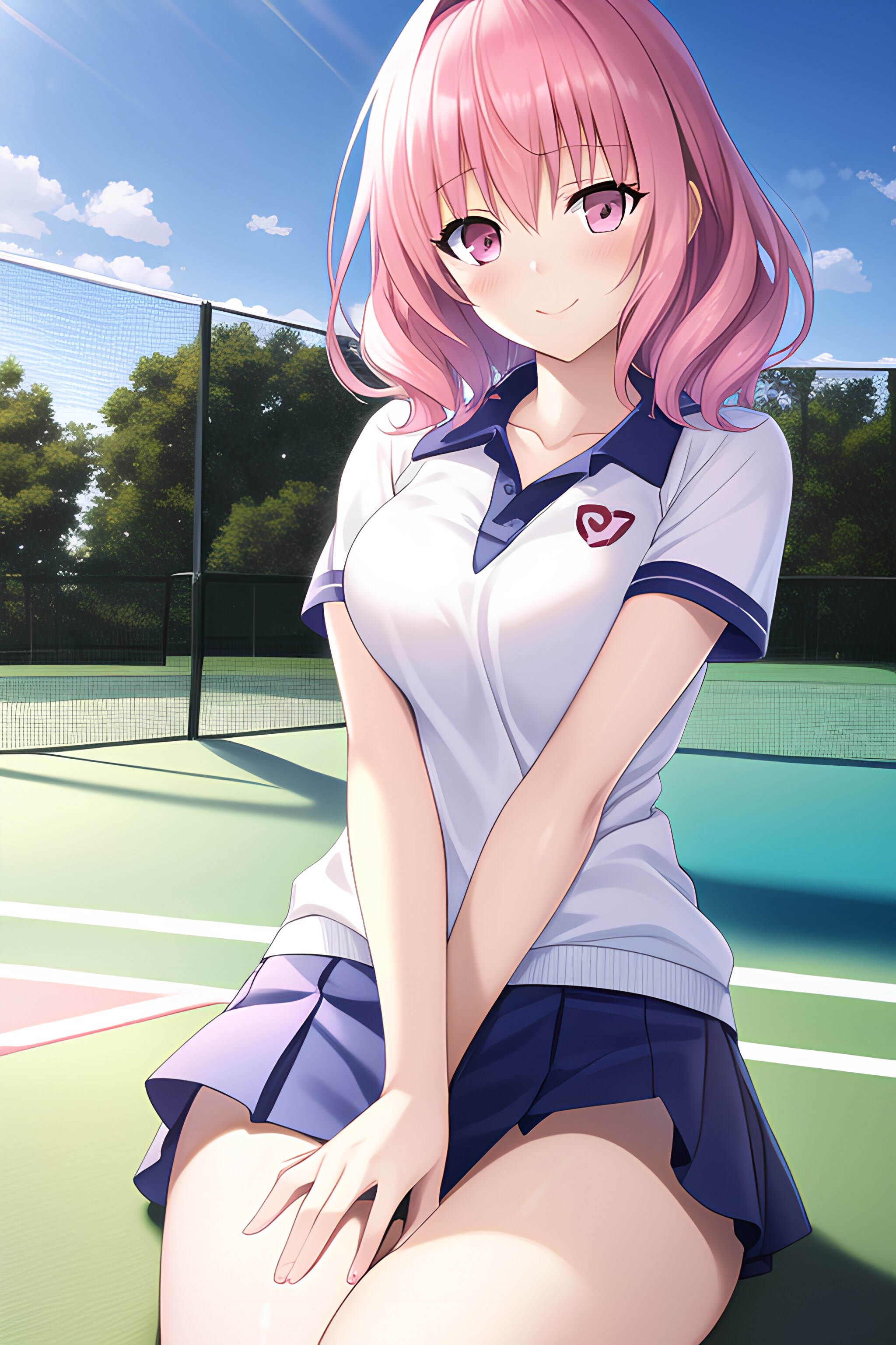 テニスは初めてだから緊張する･･･