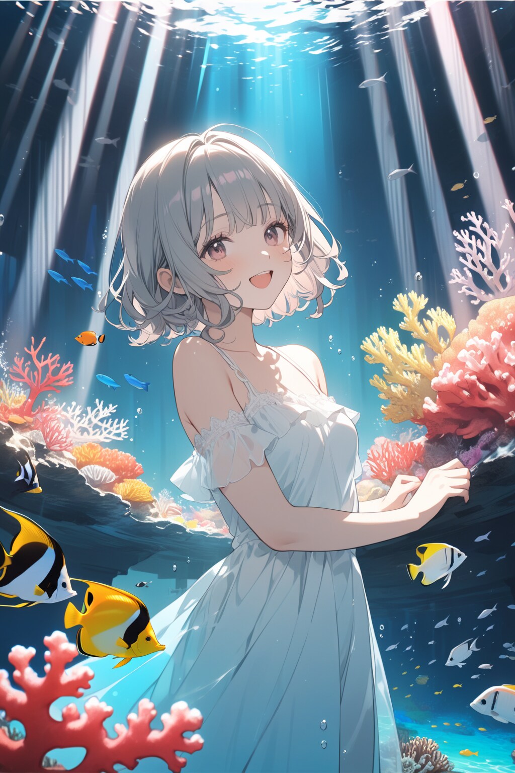 海の中で暮らす少女