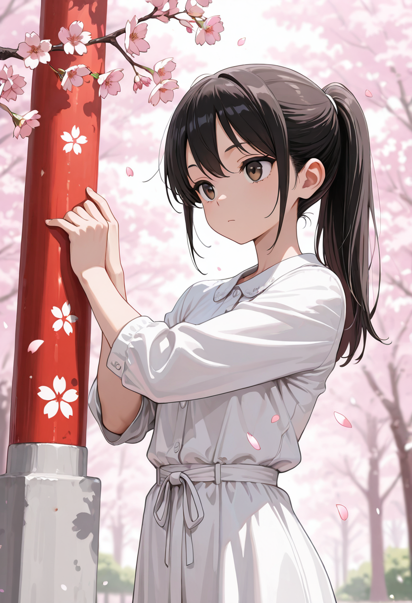 桜舞う春の午後