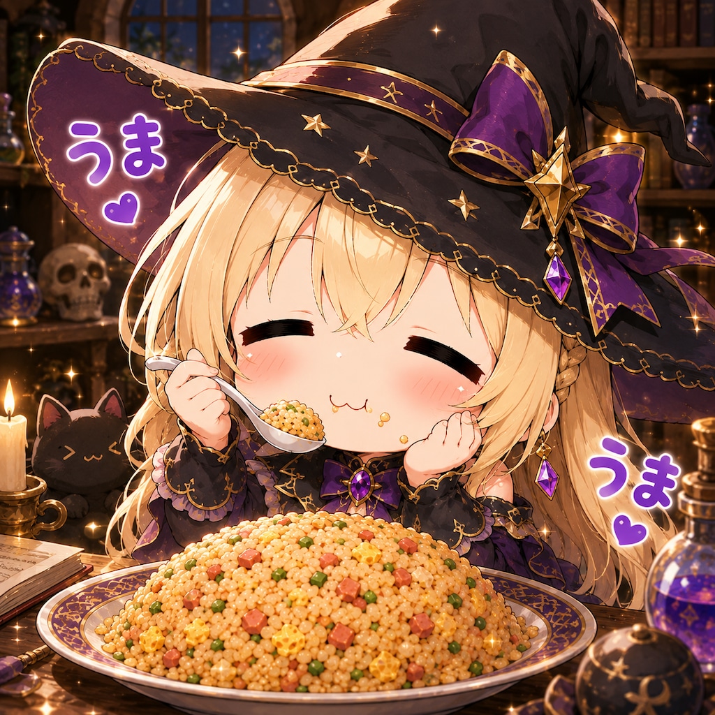 ちびキャラうまうまチャーハン