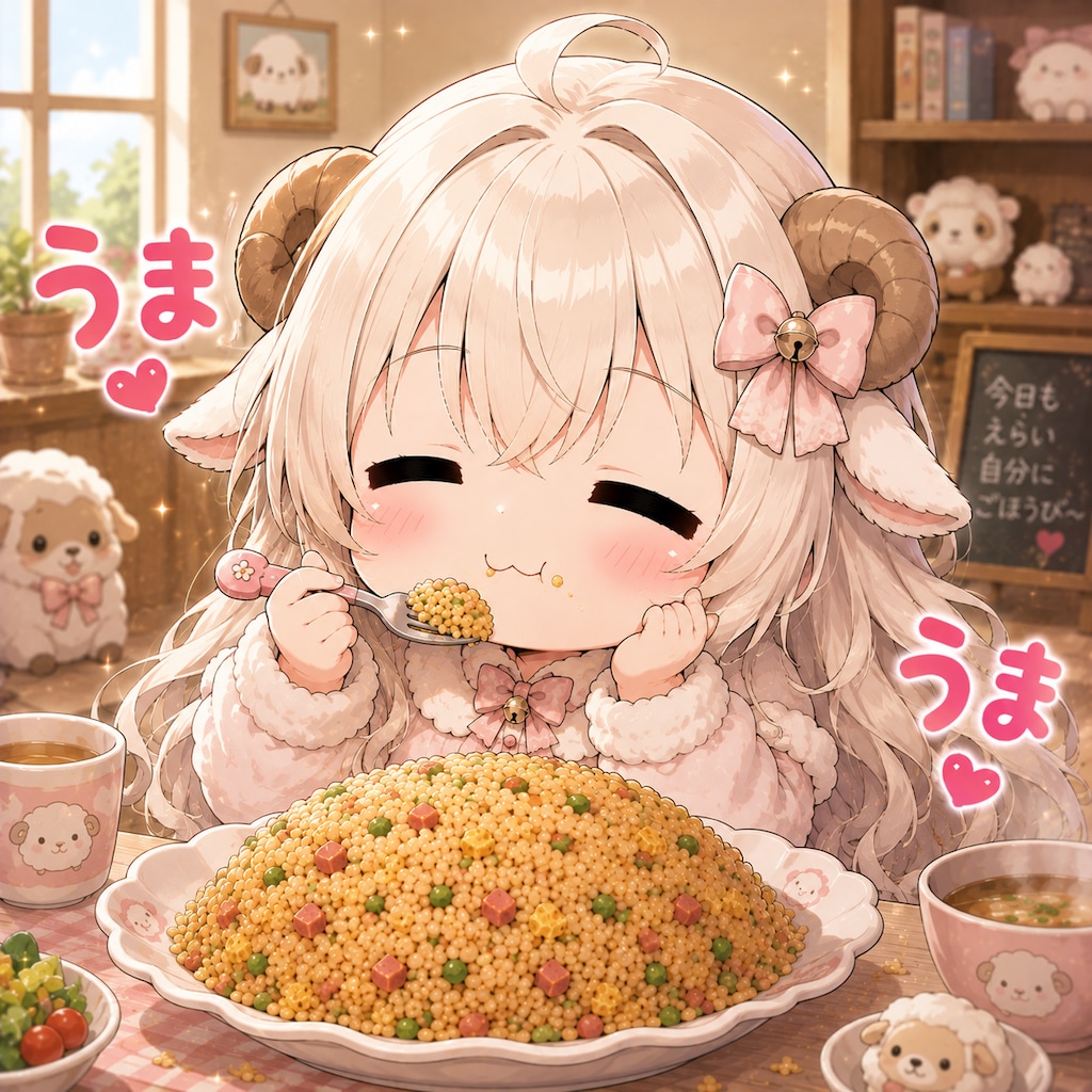 ちびキャラうまうまチャーハン