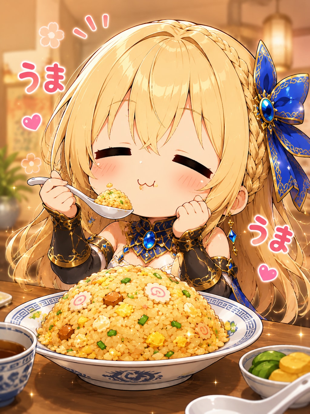 ちびキャラうまうまチャーハン