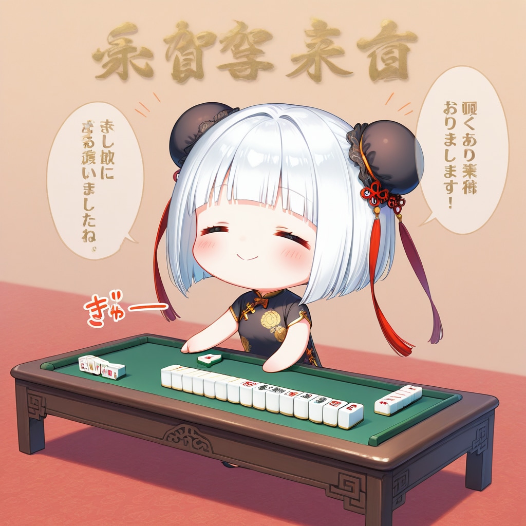 麻雀？と白髪ちゃん