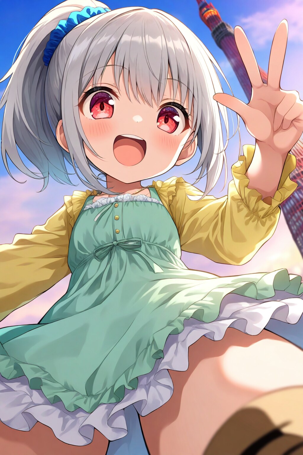 東京タワーと雛菊ちゃん