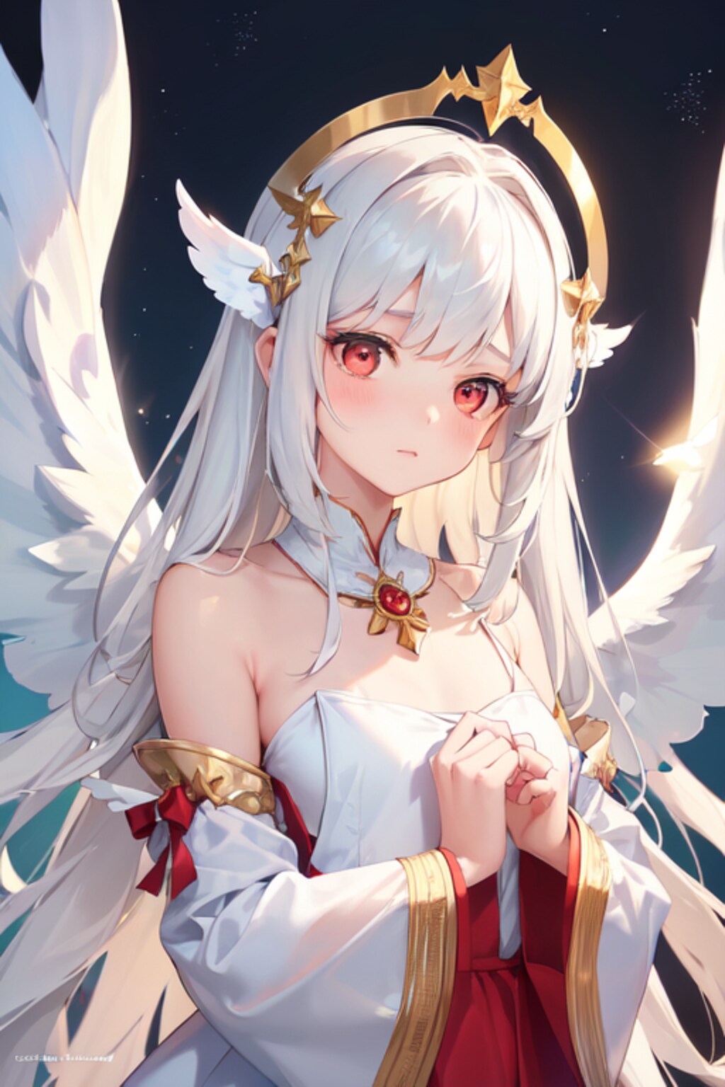 聖夜に平和を祈る天使