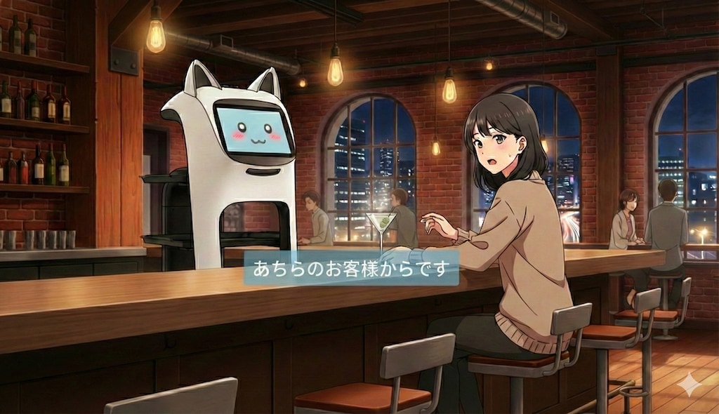 あちらのお客様からです…