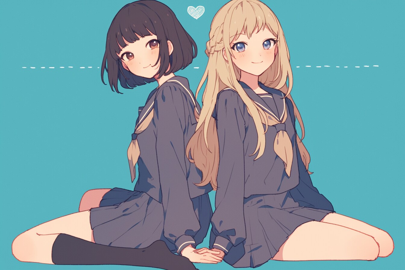 二人のJK197 | の人気AIイラスト・グラビア