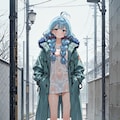 「春雨濡れる薄衣美少女」の全身写真 3枚目