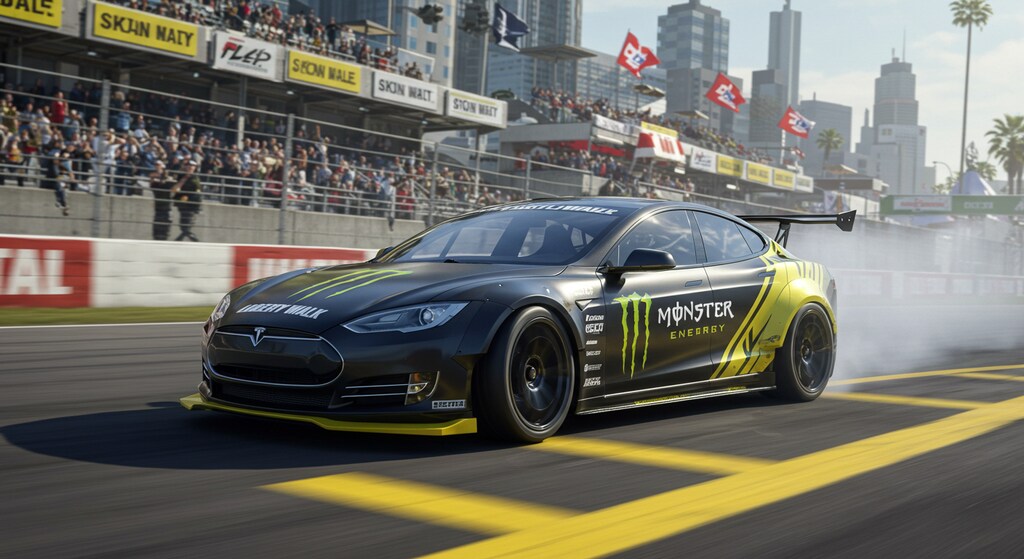 モンスターエナジーテスラレーシングカー