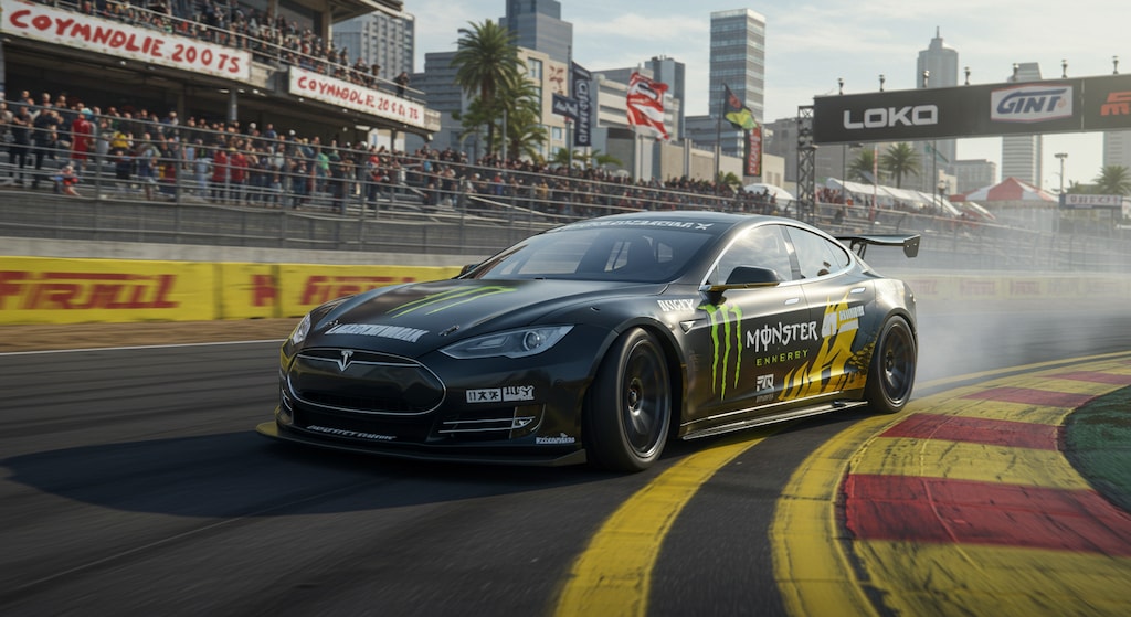 モンスターエナジーテスラレーシングカー