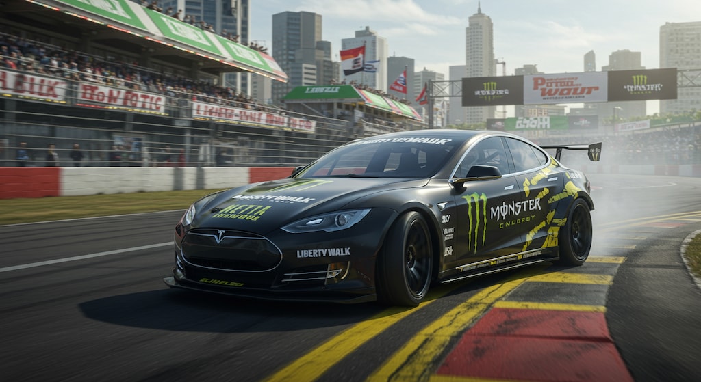 モンスターエナジーテスラレーシングカー