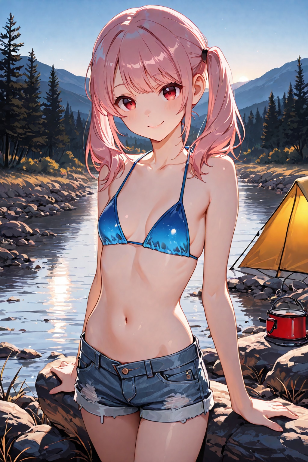 キャンプでビキニ編