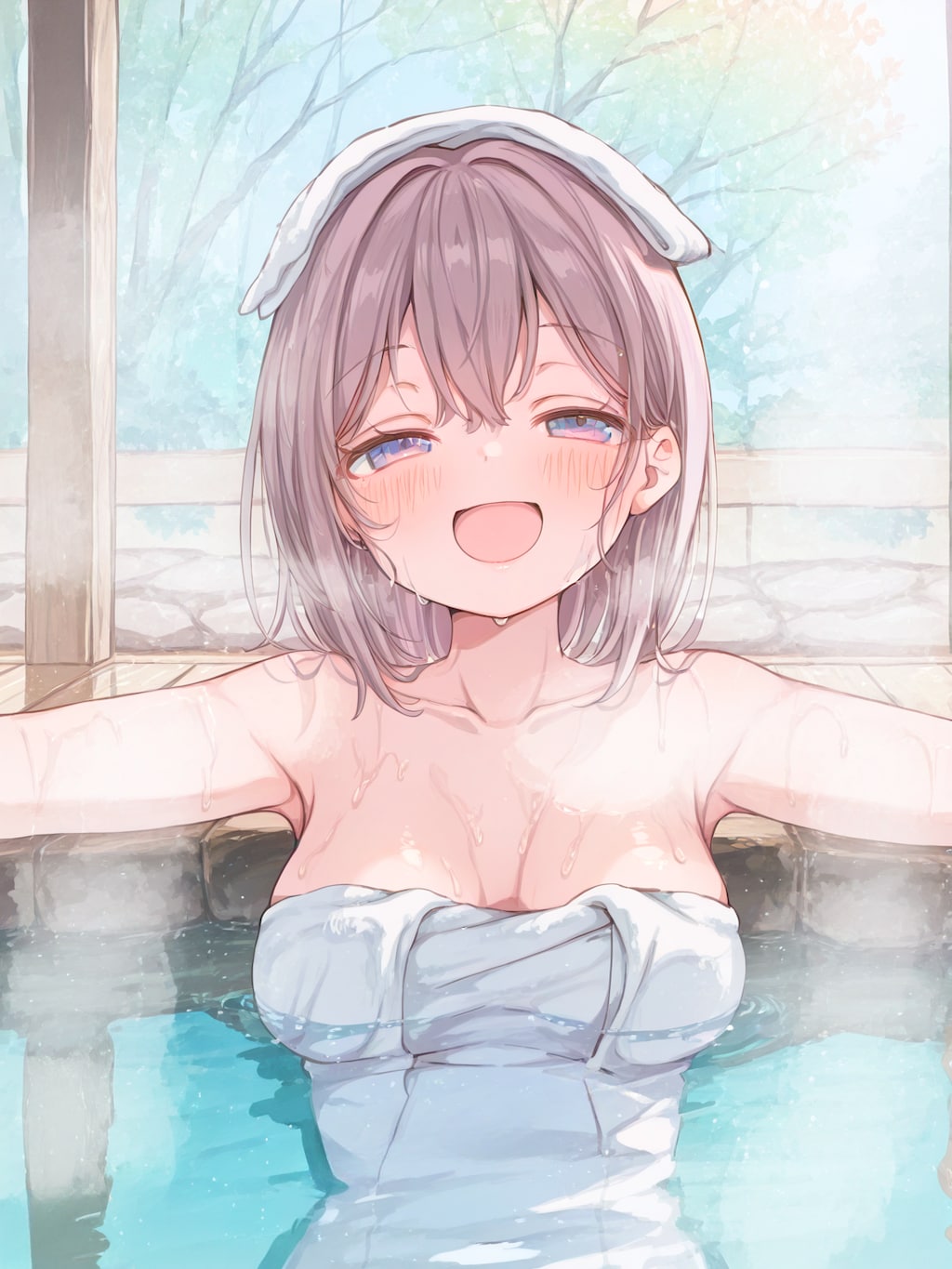 疲れを癒やす露天温泉