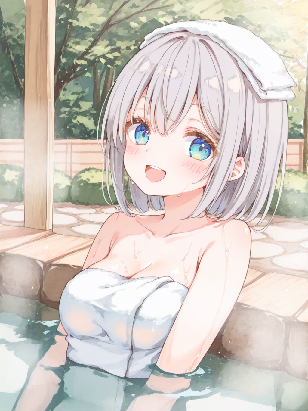 疲れを癒やす露天温泉