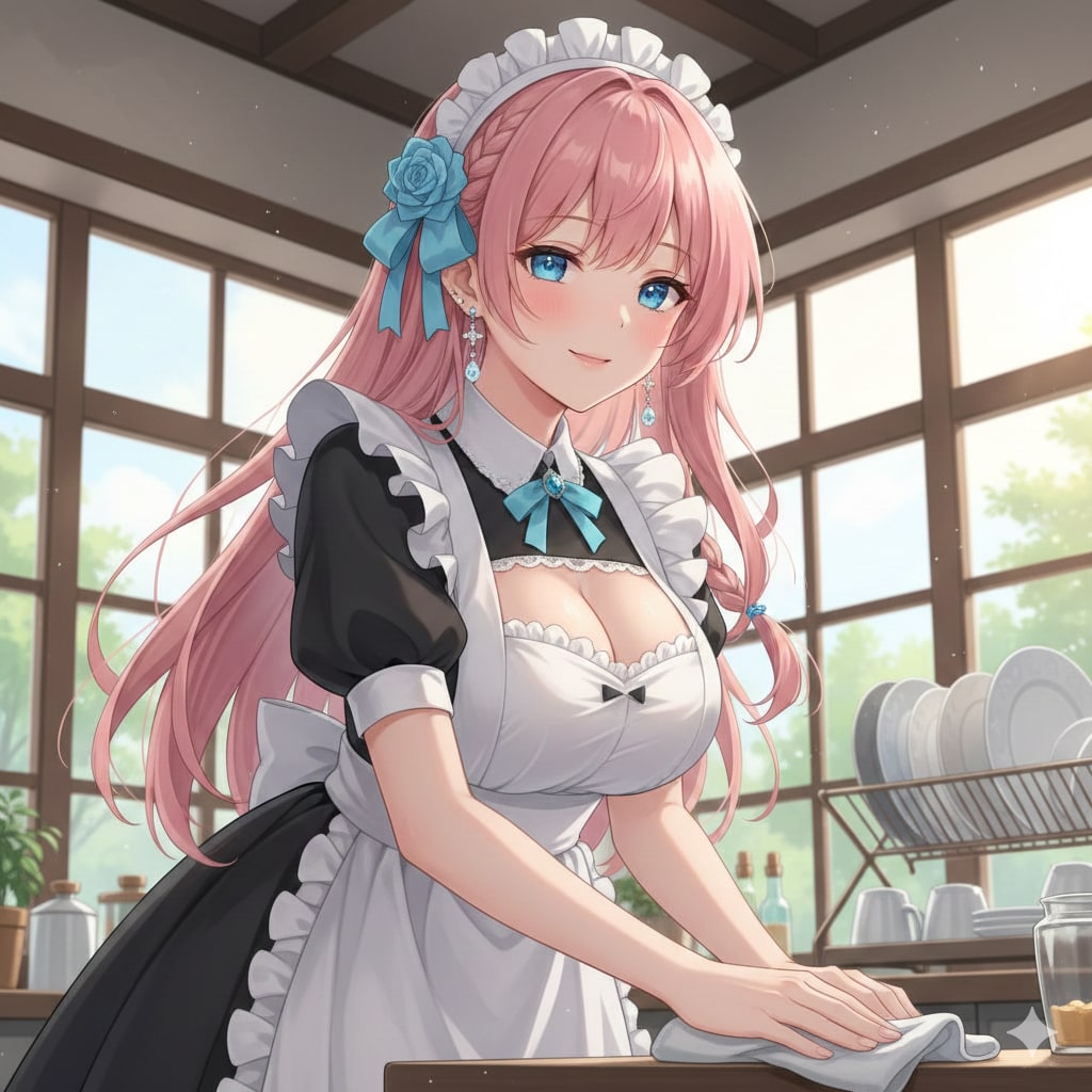 お掃除中なメイドさん | の人気AIイラスト・グラビア