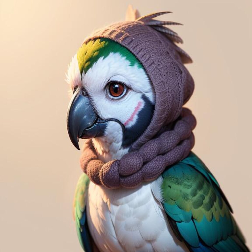 寒がりのインコ