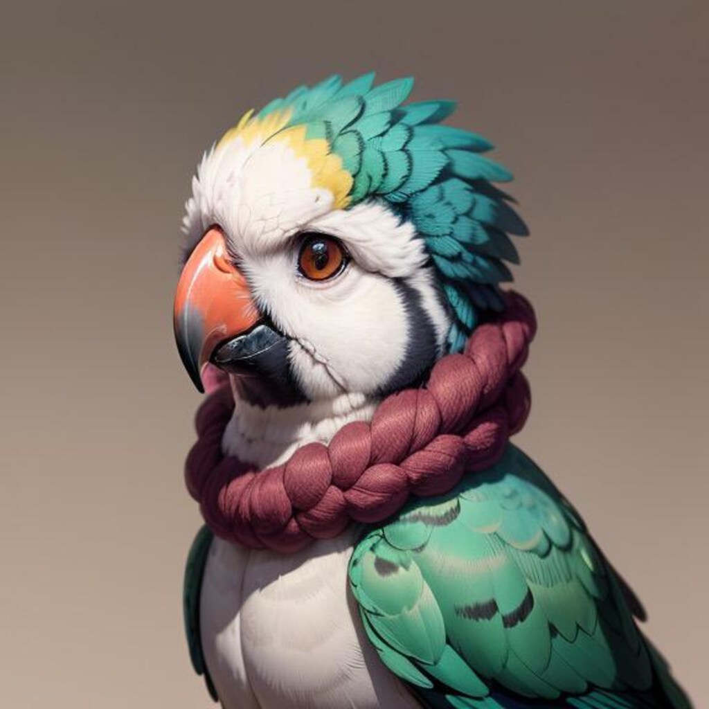 寒がりのインコ