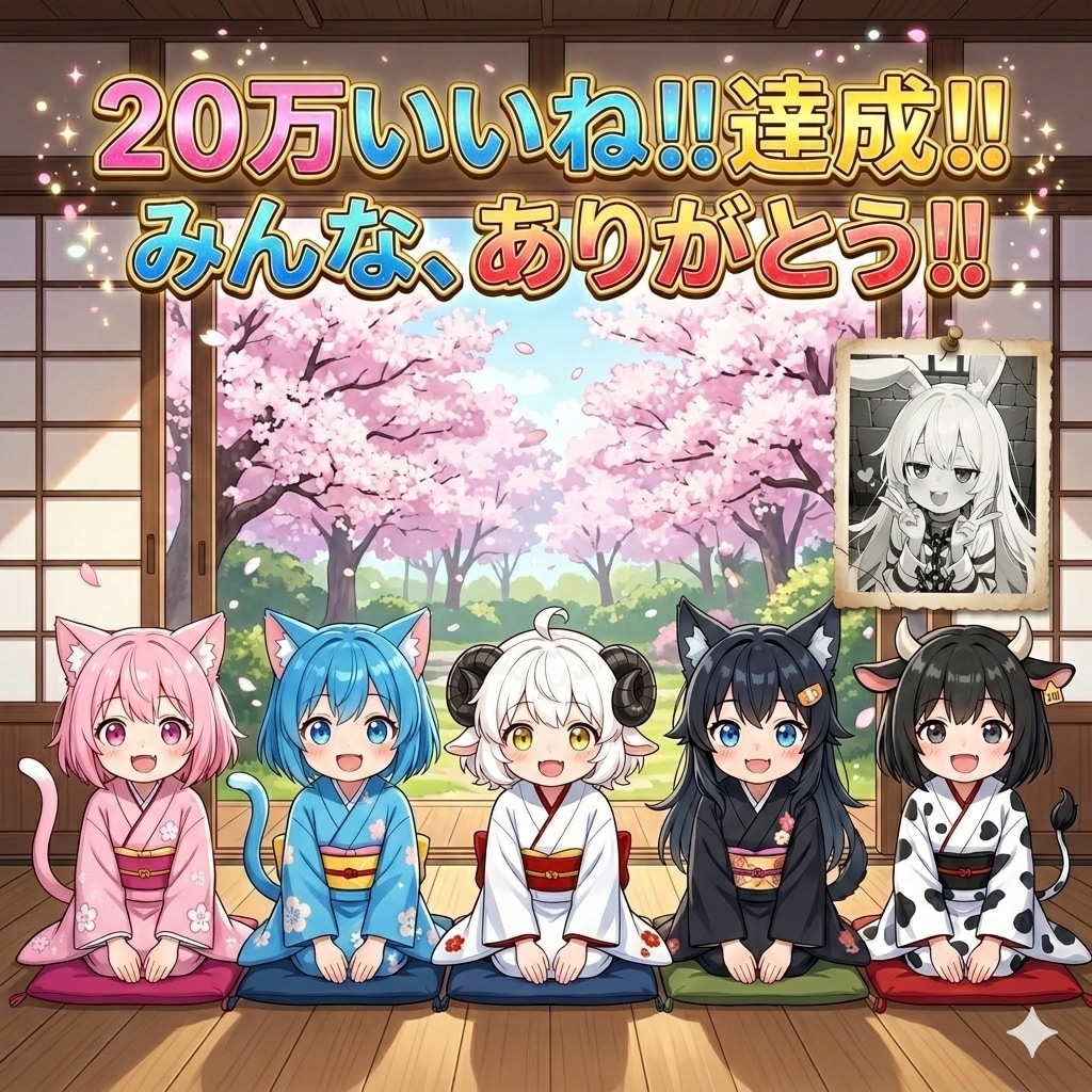 ２０万いいね！！達成！！みんな、ありがとう！！ | の人気AIイラスト・グラビア