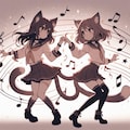 猫又ちゃん達のダンス♪ 2枚目