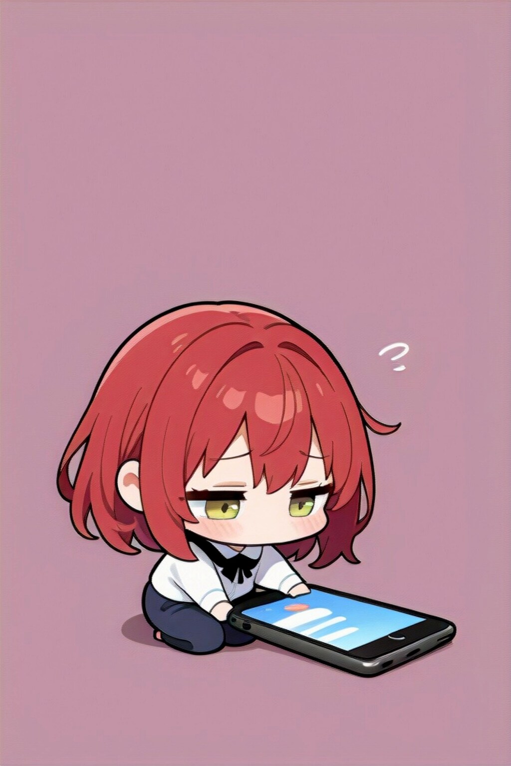 ポチポチする赤髪ちゃん