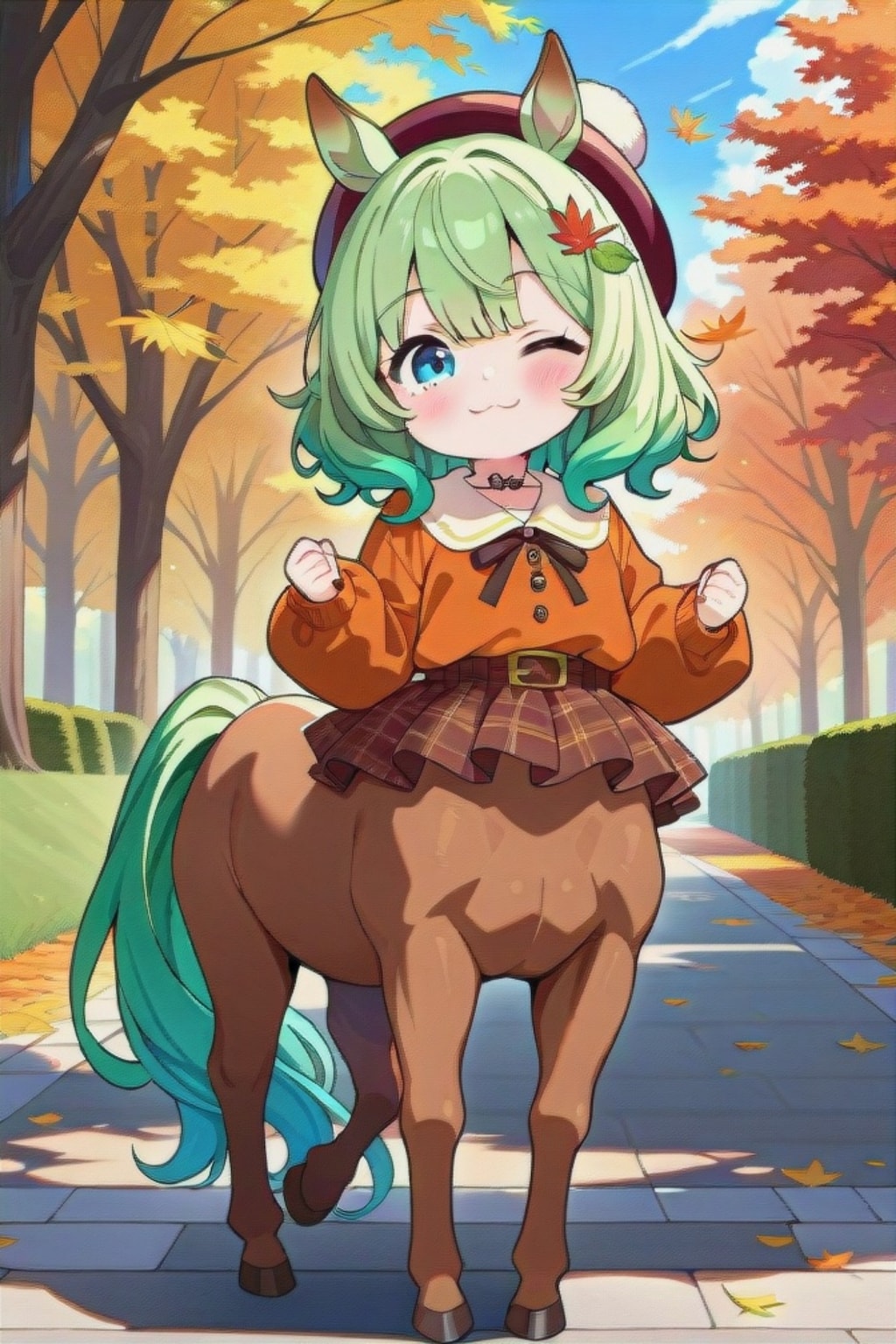 ケンタウロスの緑髪ちゃん