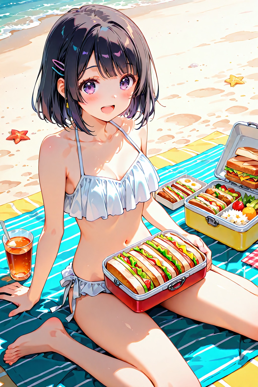 picnic on beach(BONSAI)(2)