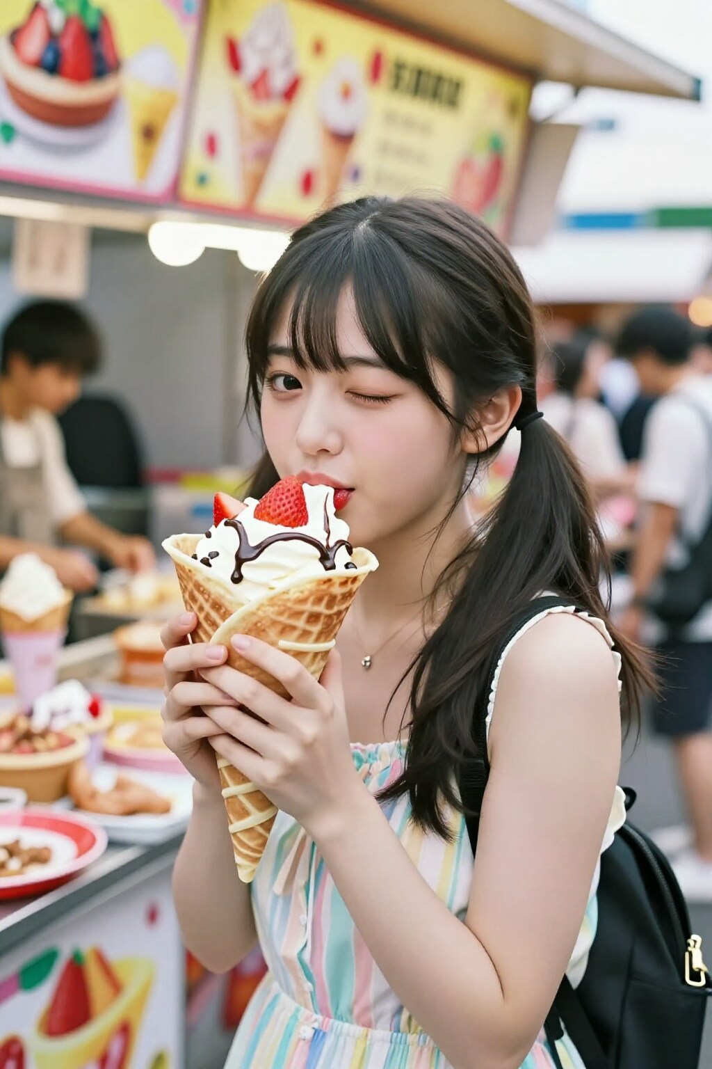 クリームたっぷり一口…あーん♡