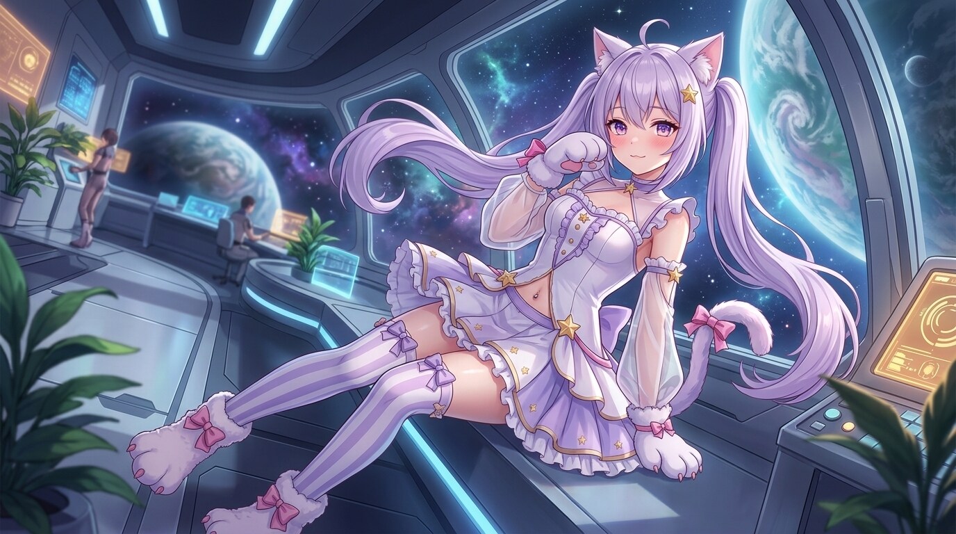 紫ツイにゃん