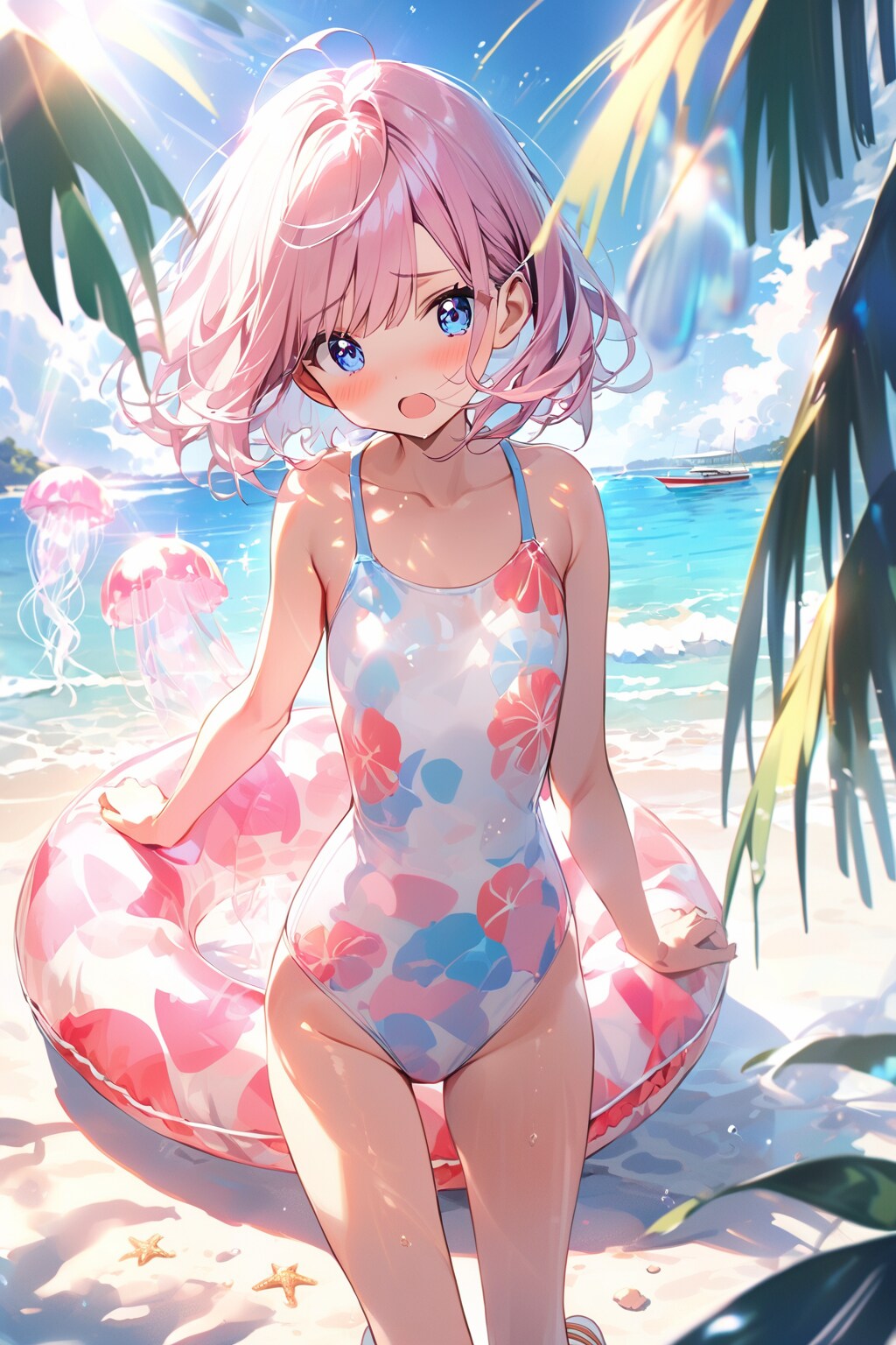 初めての海辺