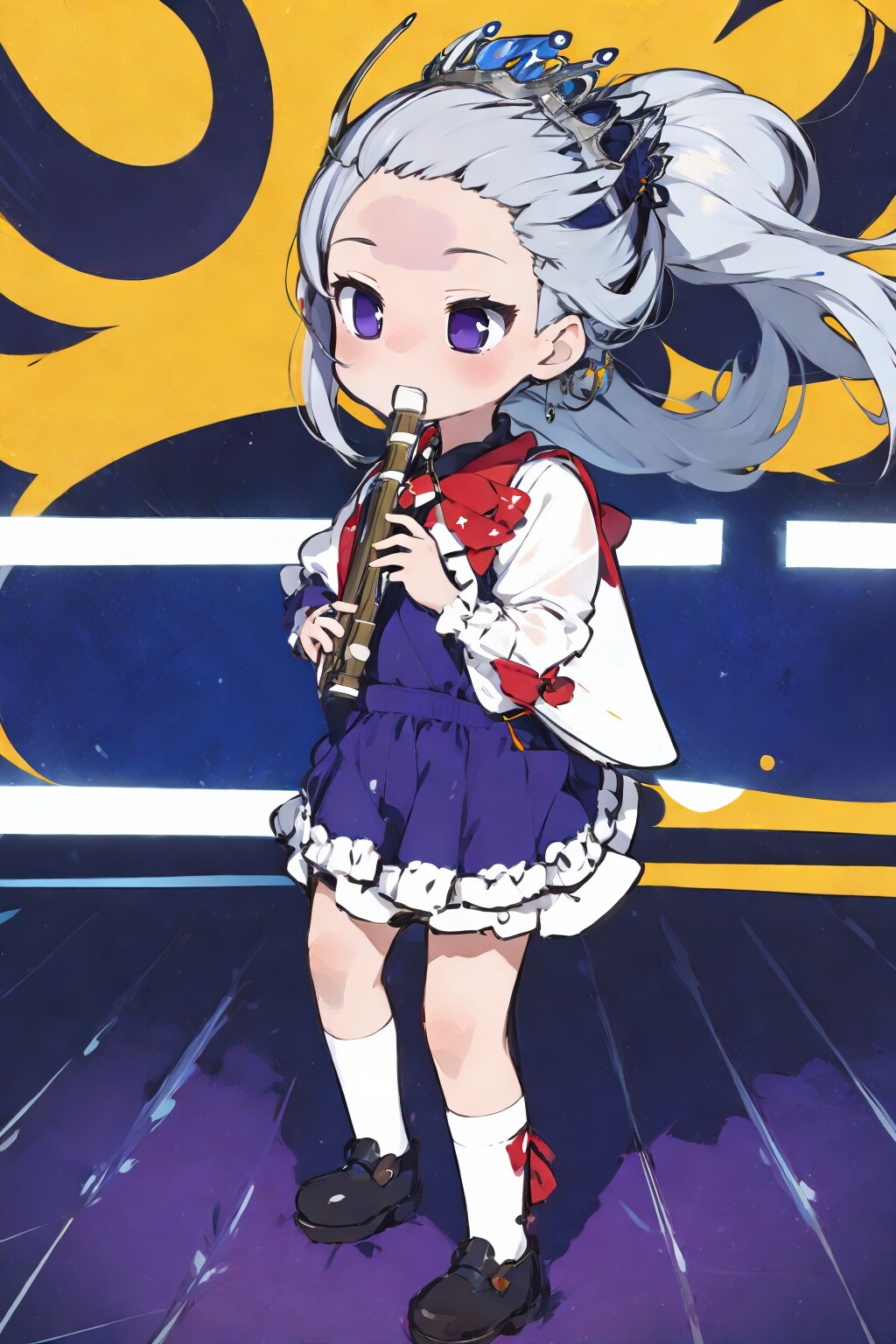 強風オールバックするお姫様