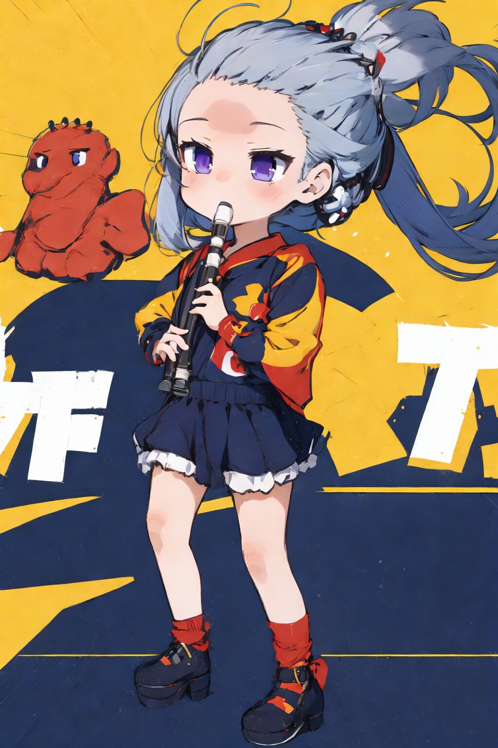 強風オールバックするお姫様