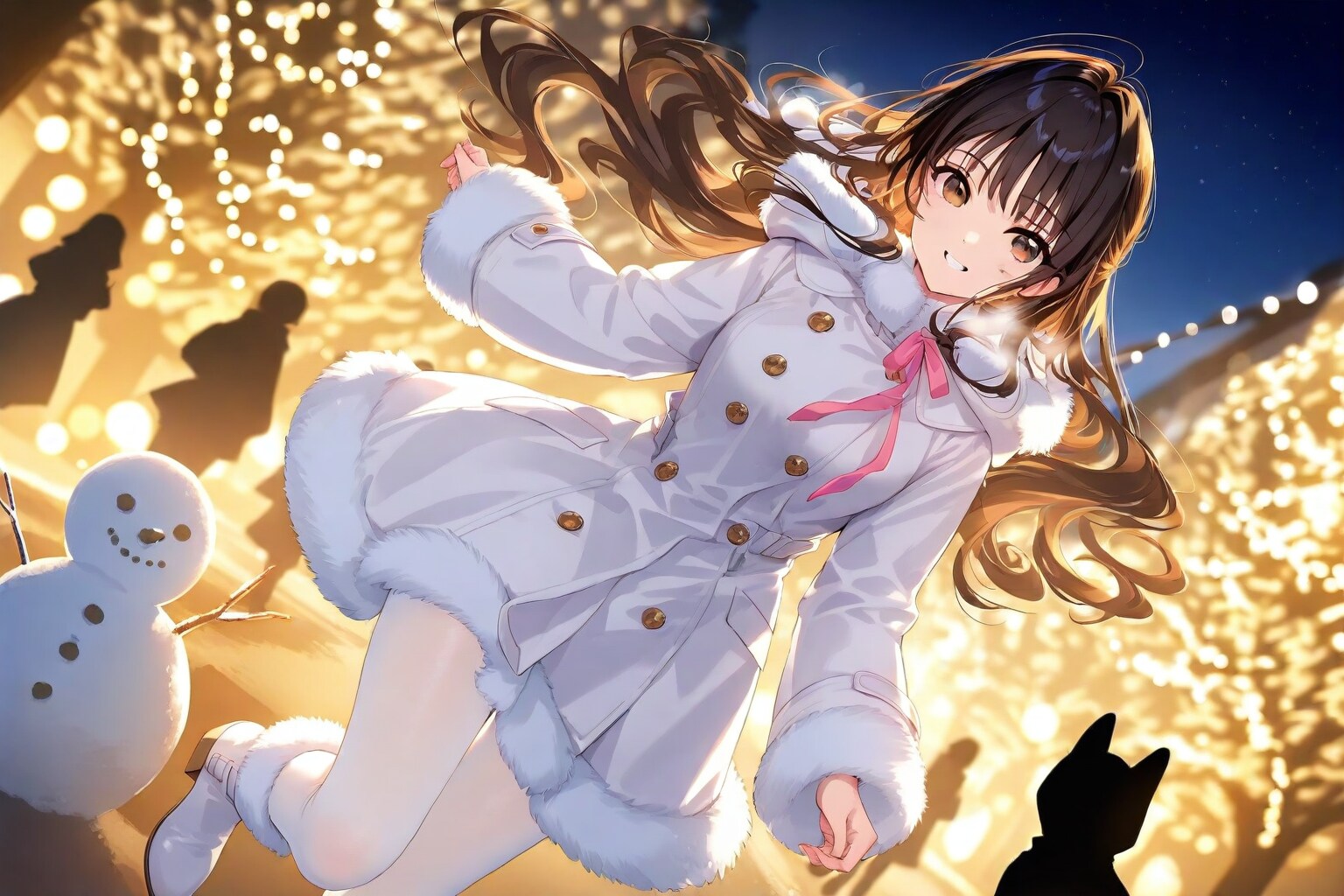 白コートの少女