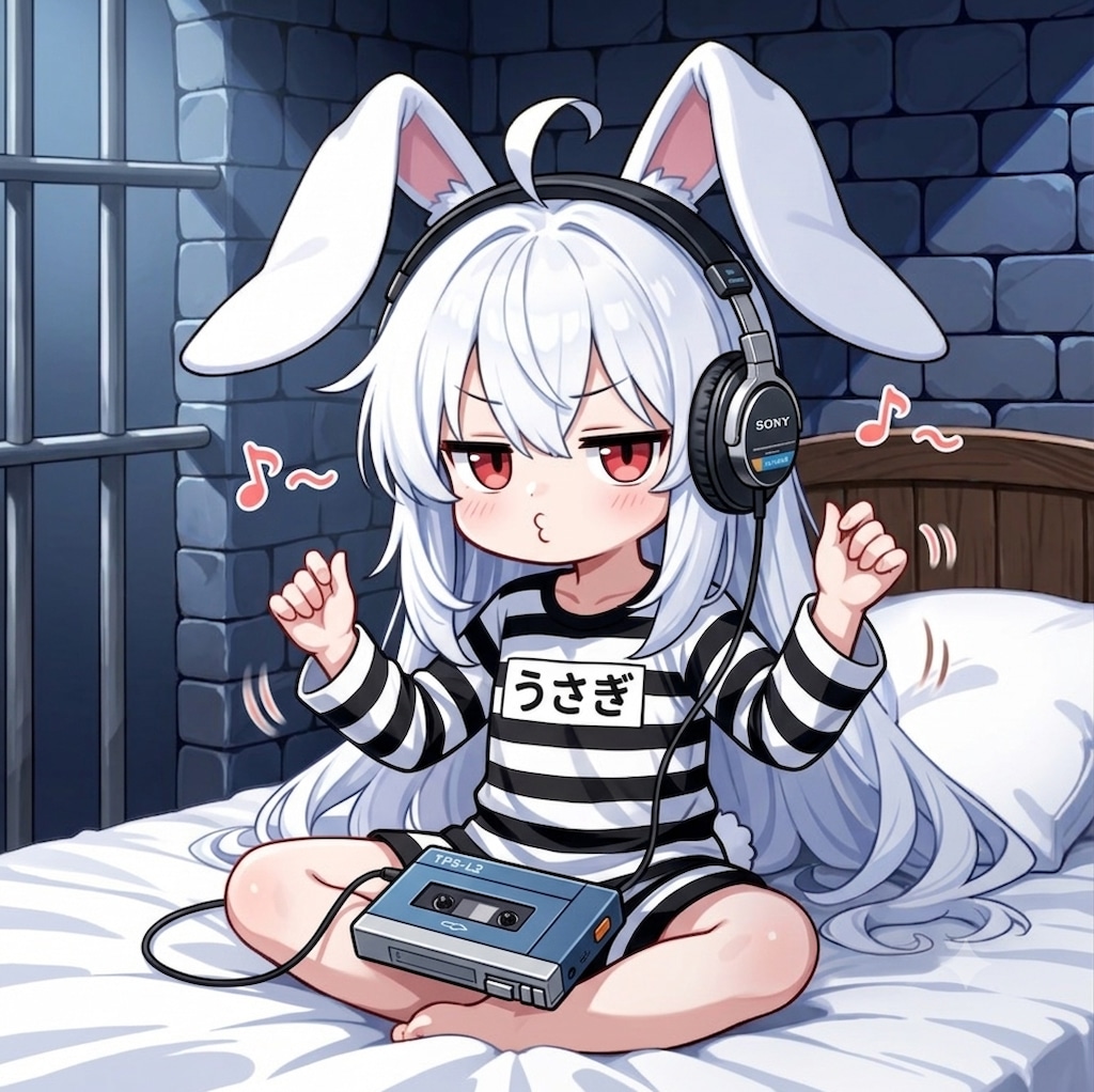 お部屋（牢屋）の中は暇なんですぅ～。